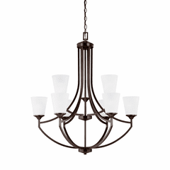 Sea Gull Hanford 9-LT Chandelier - Burnt Sienna - 3124509EN3-710 Sea Gull Hanford 9-LT Chandelier - Burnt Sienna - 3124509EN3-710