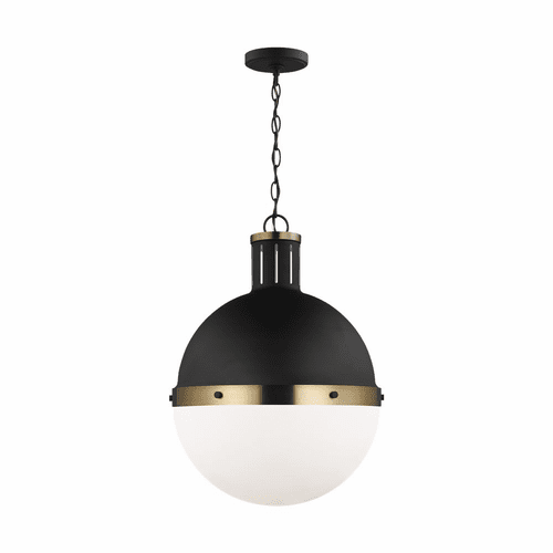 Sea Gull Hanks One Light Large Pendant - Midnight Black - 6677101-112