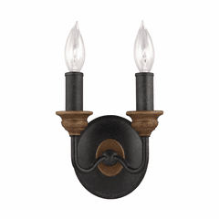 Sea Gull Hartsville 2-LT ADA Wall Sconce - Dark Weathered Zinc  - WB1756DWZ/WO