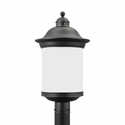 Sea Gull Hermitage 1-LT Outdoor Post Lantern - Antique Bronze - 89298-71