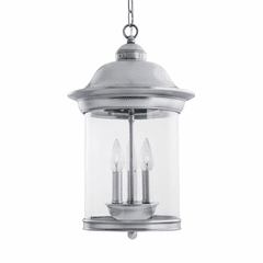 Sea Gull Hermitage 3-LT Outdoor Pendant - Antique Brushed Nickel - 60081-965