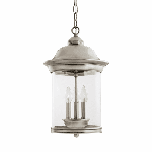 Sea Gull Hermitage 3-LT Outdoor Pendant - Antique Brushed Nickel - 60081EN-965
