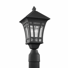 Sea Gull Herrington 1-LT Outdoor Post Lantern - Black - 82131-12 Sea Gull Herrington 1-LT Outdoor Post Lantern - Black - 82131-12