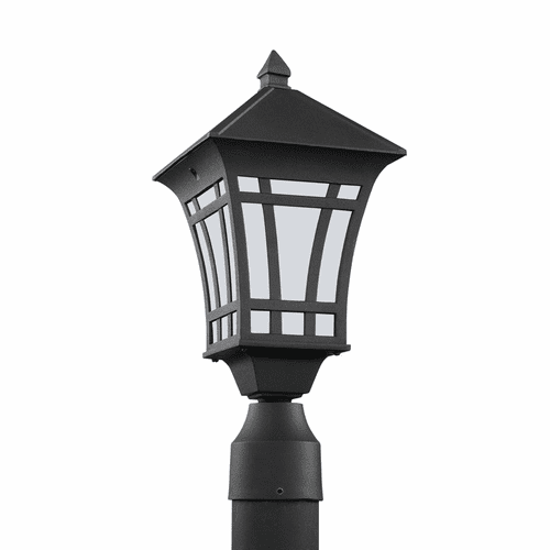 Sea Gull Herrington 1-LT Outdoor Post Lantern - Black - 89231-12