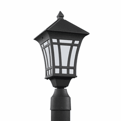 Sea Gull Herrington 1-LT Outdoor Post Lantern - Black - 89231-12