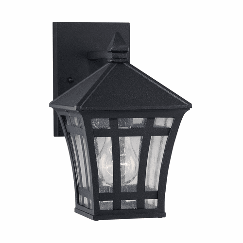 Sea Gull Herrington 1-LT Outdoor Wall Lantern - Black - 88131-12