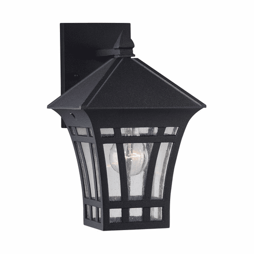 Sea Gull Herrington 1-LT Outdoor Wall Lantern - Black - 88132-12