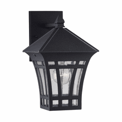 Sea Gull Herrington 1-LT Outdoor Wall Lantern - Black - 88132-12