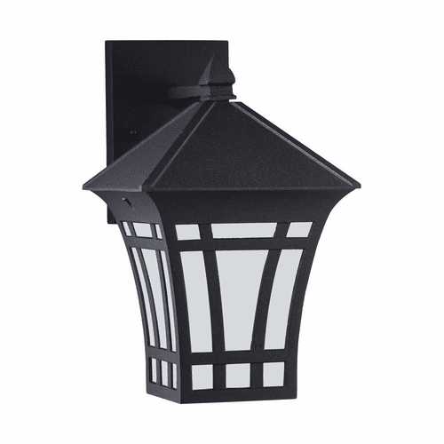 Sea Gull Herrington 1-LT Outdoor Wall Lantern - Black - 89132-12