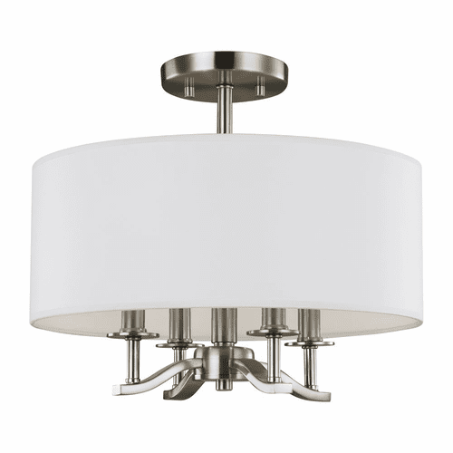 Sea Gull Hewitt 4-LT Semi Flush Mount - Satin Nickel - SF349EN/SN