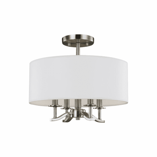 Sea Gull Hewitt 4-LT Semi Flush Mount - Satin Nickel - SF349SN