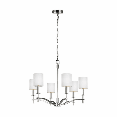 Sea Gull Hewitt 6-LT Chandelier - Polished Nickel - F3311EN/6PN