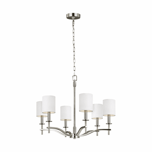 Sea Gull Hewitt 6-LT Chandelier - Satin Nickel - F3311/6SN