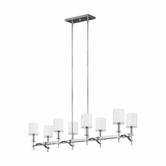 Sea Gull Hewitt 8-LT Linear Chandelier - Polished Nickel - F3312/8PN Sea Gull Hewitt 8-LT Linear Chandelier - Polished Nickel - F3312/8PN