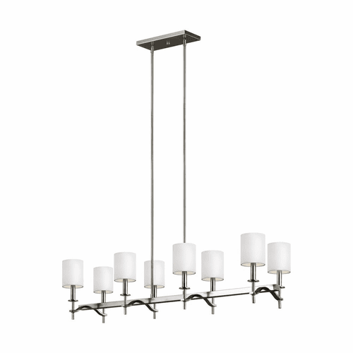 Sea Gull Hewitt 8-LT Linear Chandelier - Satin Nickel - F3312/8SN