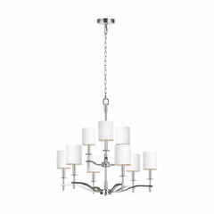 Sea Gull Hewitt 9-LT Chandelier - Polished Nickel - F3313EN/9PN