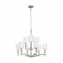 Sea Gull Hewitt 9-LT Chandelier - Satin Nickel - F3313EN/9SN