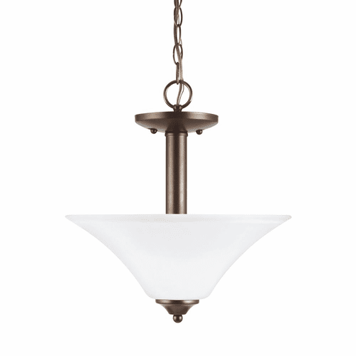 Sea Gull Holman 2-LT Semi-Flush/Pendant - Bell Metal Bronze - 77806EN3-827
