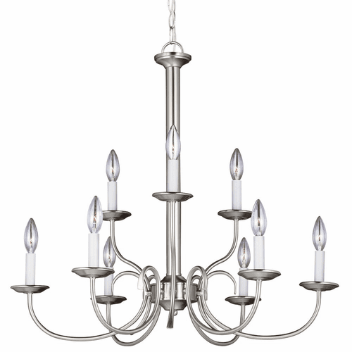 Sea Gull Holman 9-LT Chandelier - Brushed Nickel - 32810-962