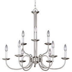 Sea Gull Holman 9-LT Chandelier - Brushed Nickel - 32810-962 Sea Gull Holman 9-LT Chandelier - Brushed Nickel - 32810-962