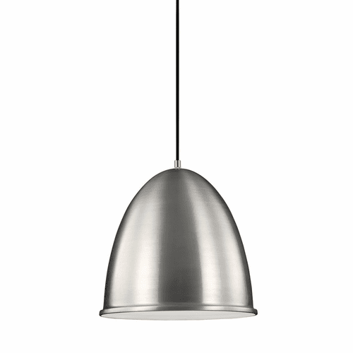 Sea Gull Hudson Street 1-LT Pendant - Satin Aluminum - 6525401EN3-04