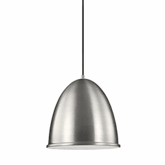 Sea Gull Hudson Street 1-LT Pendant - Satin Aluminum - 6525401EN3-04