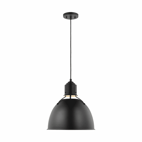 Sea Gull Huey One Light Medium Pendant - Midnight Black - 6680301-112