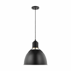 Sea Gull Huey One Light Medium Pendant - Midnight Black - 6680301-112