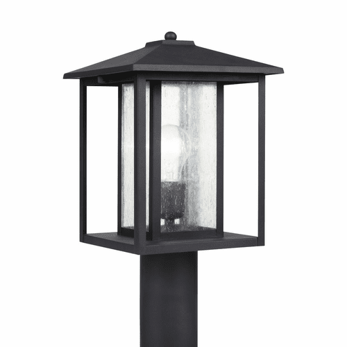 Sea Gull Hunnington 1-LT Outdoor Post Lantern - Black - 82027-12