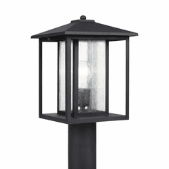 Sea Gull Hunnington 1-LT Outdoor Post Lantern - Black - 82027-12