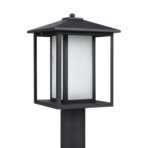 Sea Gull Hunnington 1-LT Outdoor Post Lantern - Black - 89129-12