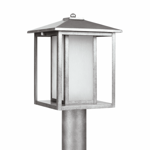 Sea Gull Hunnington 1-LT Outdoor Post Lantern - Weathered Pewter - 89129-57