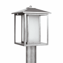 Sea Gull Hunnington 1-LT Outdoor Post Lantern - Weathered Pewter - 89129-57 Sea Gull Hunnington 1-LT Outdoor Post Lantern - Weathered Pewter - 89129-57