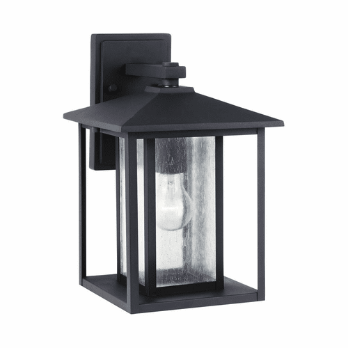 Sea Gull Hunnington 1-LT Outdoor Wall Lantern - Black - 88027-12