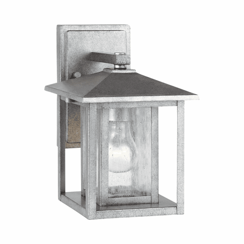 Sea Gull Hunnington 1-LT Outdoor Wall Lantern - Weathered Pewter - 88025-57