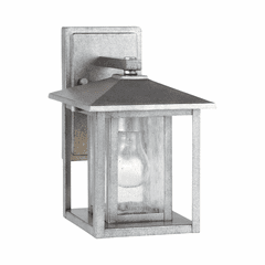 Sea Gull Hunnington 1-LT Outdoor Wall Lantern - Weathered Pewter - 88025-57