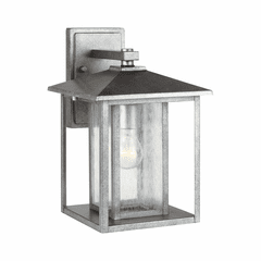 Sea Gull Hunnington 1-LT Outdoor Wall Lantern - Weathered Pewter - 88027-57
