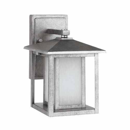 Sea Gull Hunnington 1-LT Outdoor Wall Lantern - Weathered Pewter - 89029-57