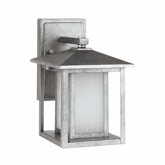 Sea Gull Hunnington 1-LT Outdoor Wall Lantern - Weathered Pewter - 89029-57