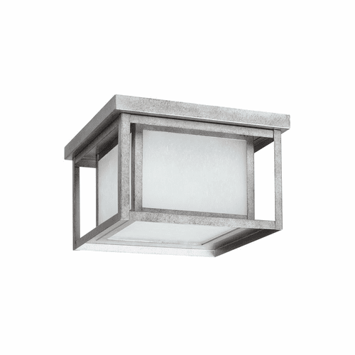 Sea Gull Hunnington 2-LT Outdoor Ceiling Flush Mount - Weathered Pewter - 79039-57