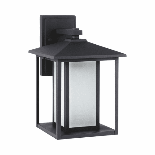 Sea Gull Hunnington Large LED Outdoor Wall Lantern - Black - 8903197S-12