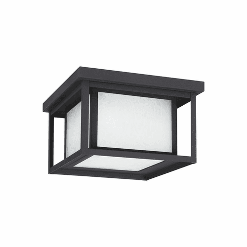 Sea Gull Hunnington LED Outdoor Ceiling Flush Mount - Black - 7903997S-12