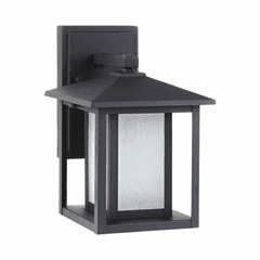 Sea Gull Hunnington Small LED Outdoor Wall Lantern - Black - 8902997S-12