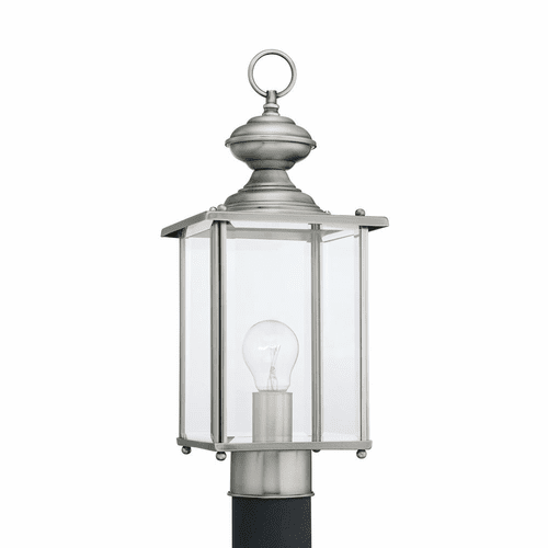 Sea Gull Jamestowne 1-LT Outdoor Post Lantern - Antique Brushed Nickel - 8257-965