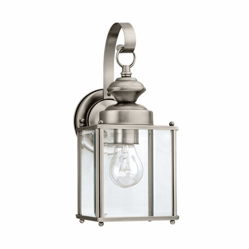 Sea Gull Jamestowne 1-LT Outdoor Wall Lantern - Antique Brushed Nickel - 8457-965