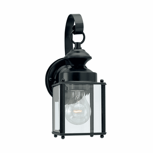 Sea Gull Jamestowne 1-LT Outdoor Wall Lantern - Black - 8456-12