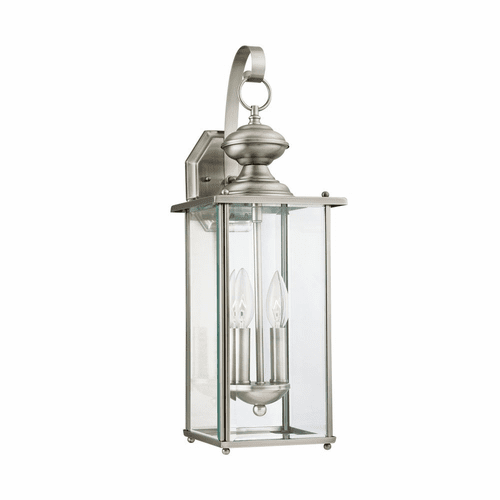 Sea Gull Jamestowne 2-LT Outdoor Wall Lantern - Antique Brushed Nickel - 8468-965