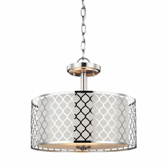 Sea Gull Jourdanton 2-LT Semi-Flush Convertible Pendant - Nickel - 7715502-962