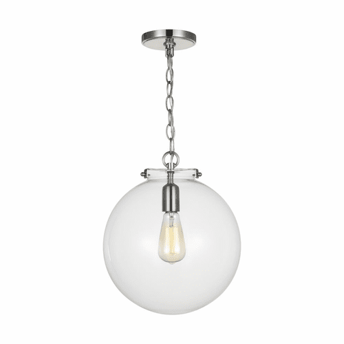 Sea Gull Kate One Light Sphere Pendant - Brushed Nickel - 6692101-962