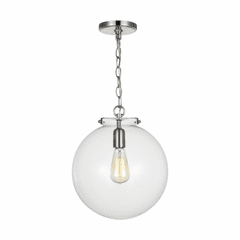 Sea Gull Kate One Light Sphere Pendant - Brushed Nickel - 6692101-962